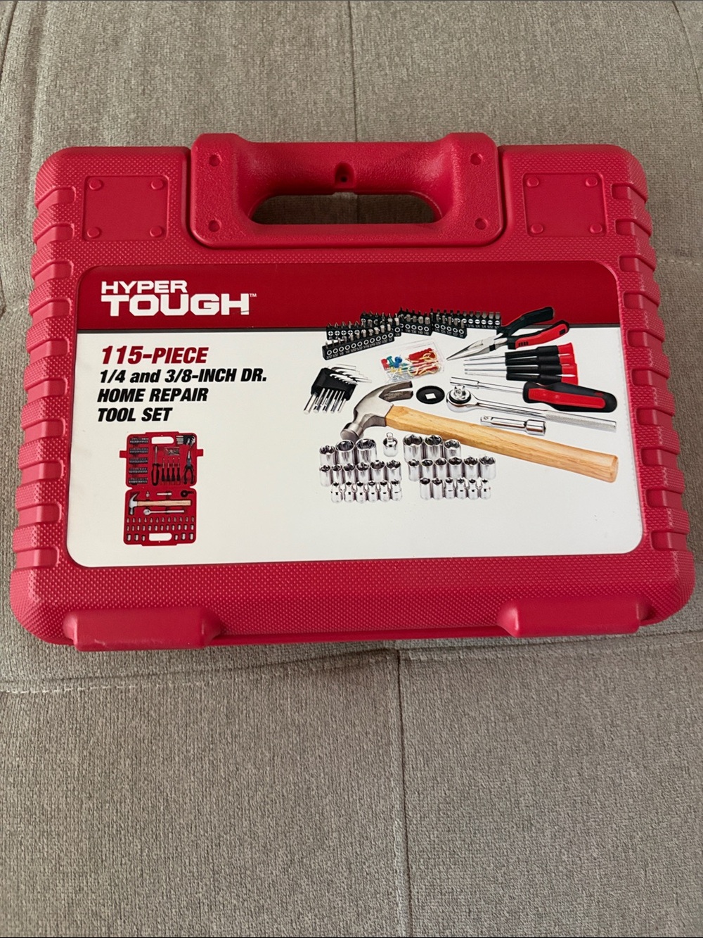 Hyper Tough Red 115-Piece Home Repair Tool Set